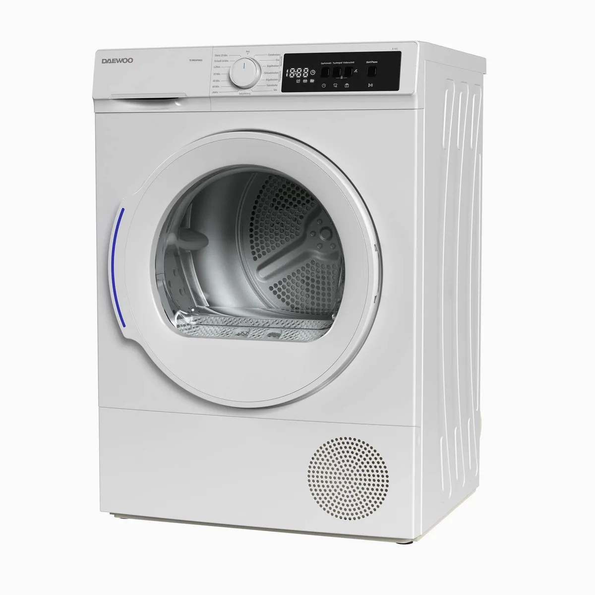 Daewoo Wärmepumpentrockner TD-BR8GP0WE0-DE, 8 kg Fassungsvermögen, LED-Trommelbeleuchtung, Kindersicherung 3