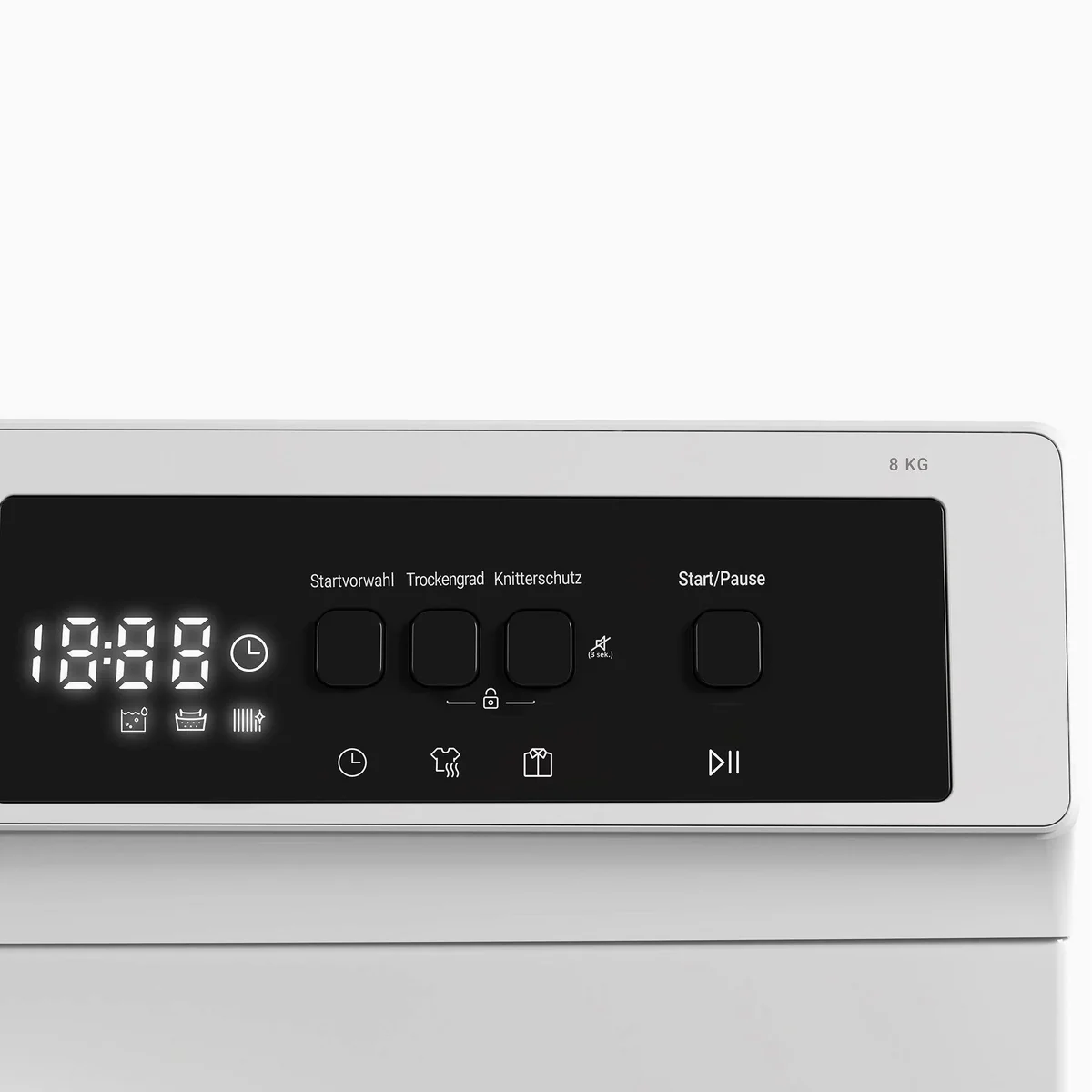 Daewoo Wärmepumpentrockner TD-BR8GP0WE0-DE, 8 kg Fassungsvermögen, LED-Trommelbeleuchtung, Kindersicherung 5