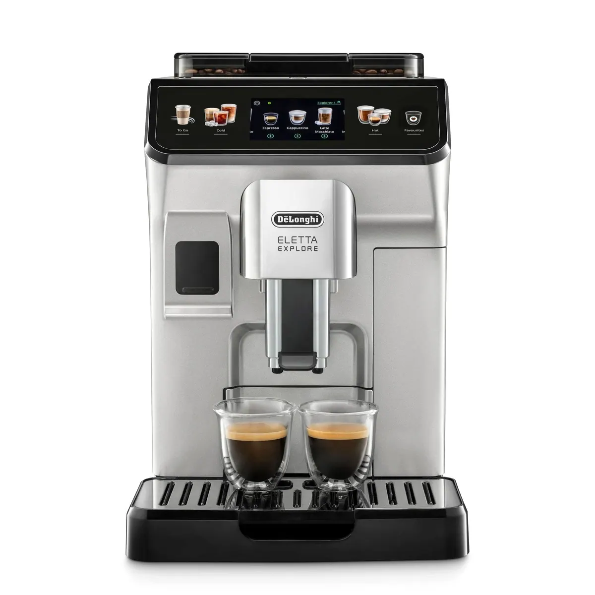 De'Longhi Eletta Explore ECAM450.55.S, 40 Rezepte, LatteCrema Cool System, 3,5" Touch-Display 2