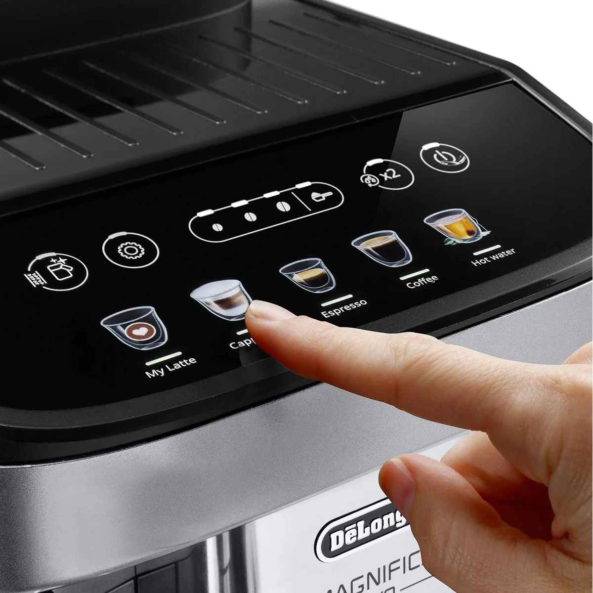 De'Longhi Magnifica Evo ECAM290.61.SB, 5 Kaffeerezepte, LatteCrema System, automatische Reinigung 5
