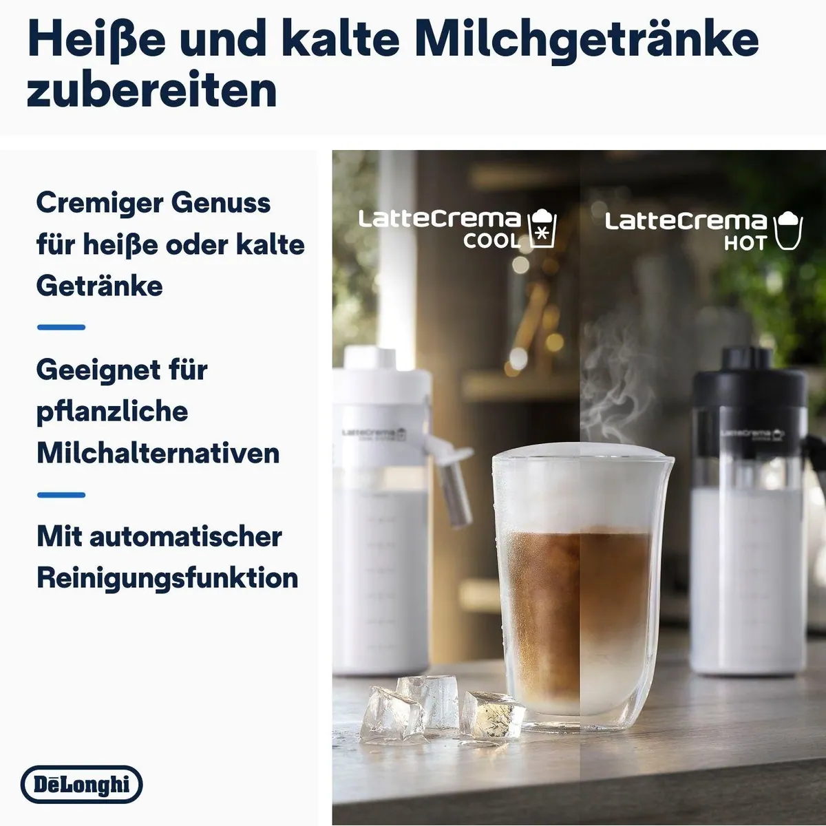De'Longhi Eletta Explore Cold Brew ECAM450.86.T, Vielseitigkeit, 2 Karaffen, Cold Extraction Technology 5
