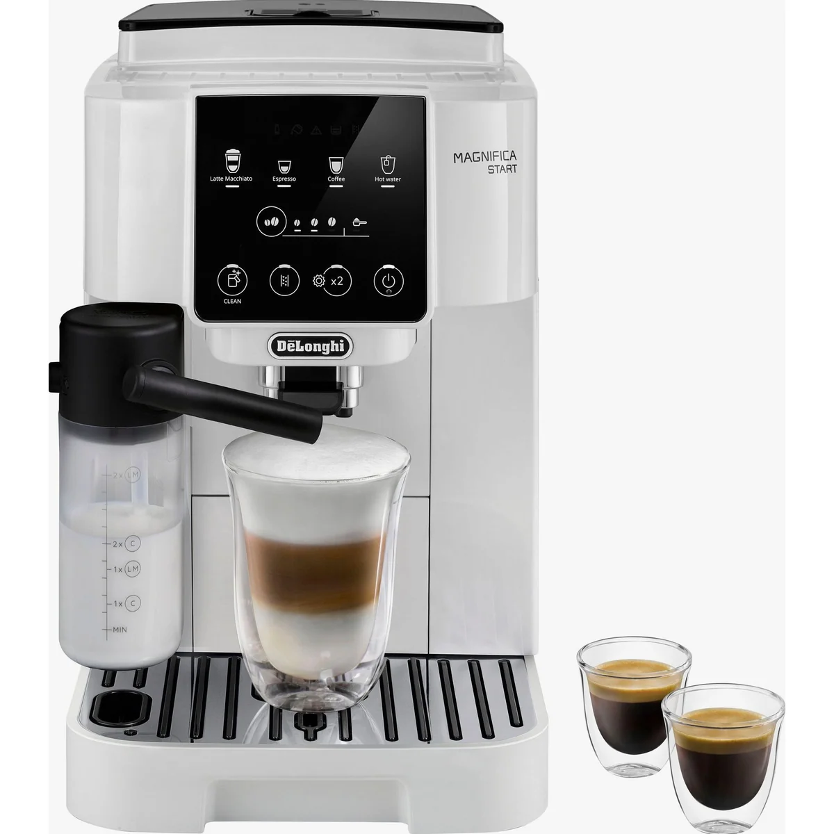 De'Longhi Magnifica Start ECAM220.61.W, 4 Rezepte, perfekter Milchschaum, automatisierte Reinigung