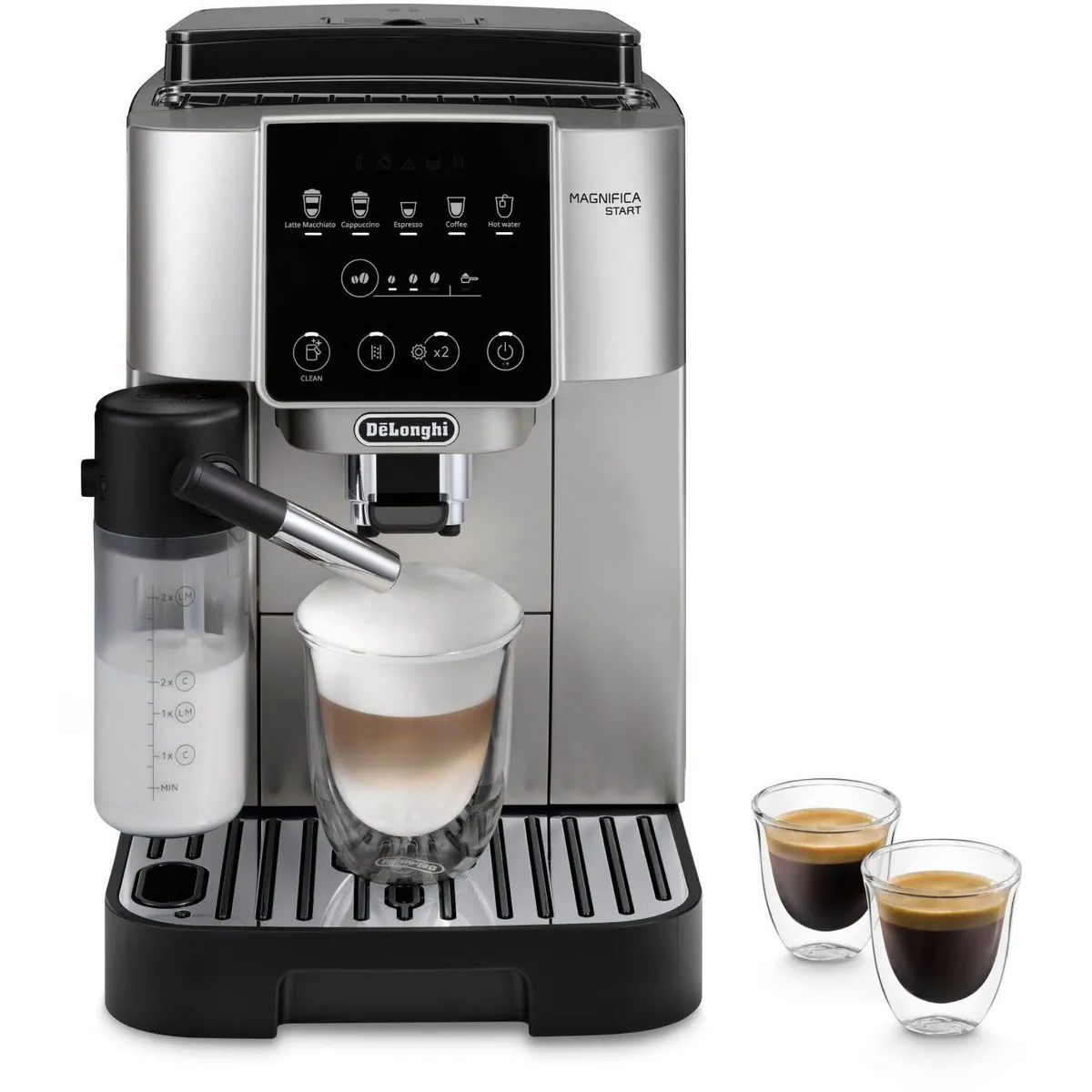 De'Longhi Kaffeevollautomat Start Milk ECAM220.80.SB, Milchkaraffe inklusive, einfacher Genuss, vielseitige Getränkeauswahl