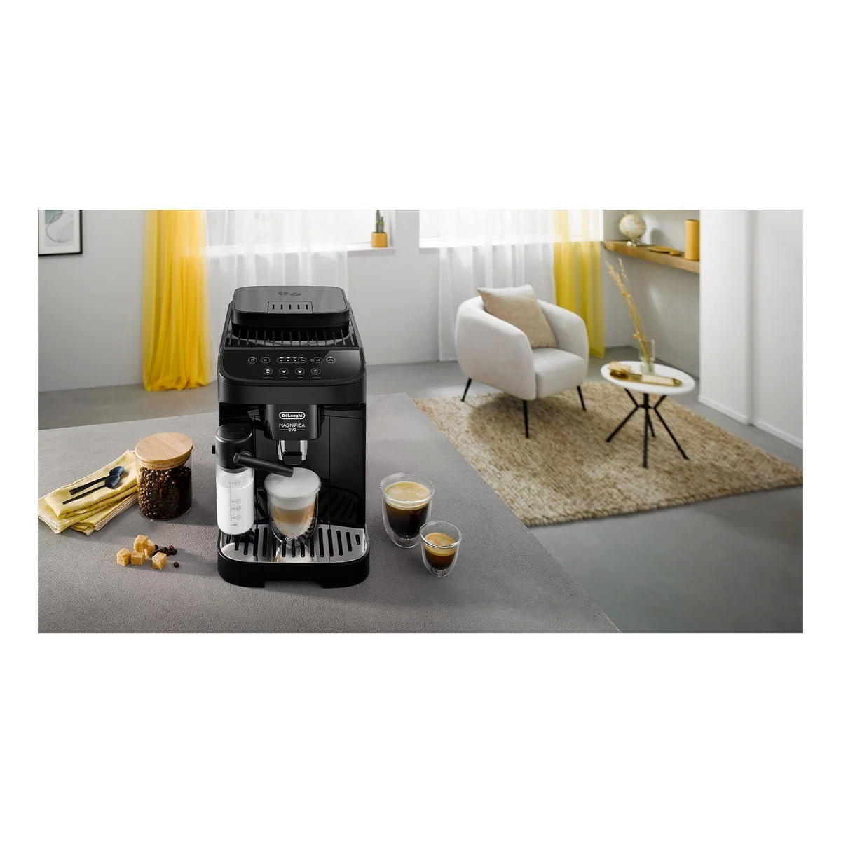 De'Longhi Magnifica Evo ECAM293.52.B Kaffeevollautomat, One-Touch-Bedienung, integriertes Kegelmahlwerk, herausnehmbare Brühgruppe 4