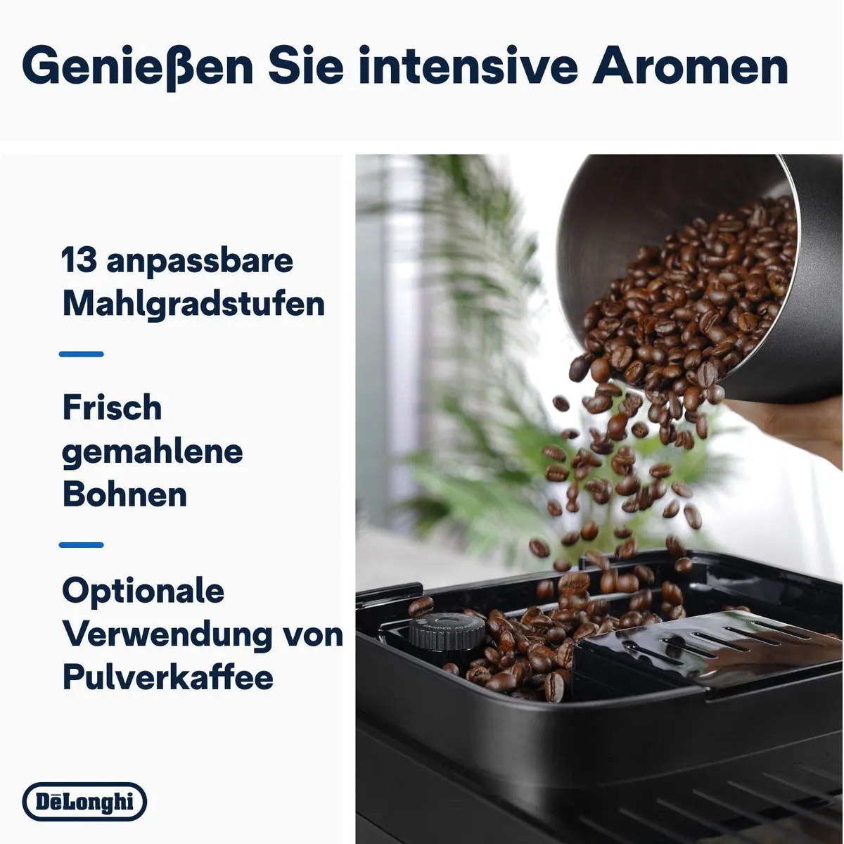 De'Longhi Magnifica Evo Next ECAM310.60.GB, Benutzerprofile, LatteCrema Milchsystem, TFT-Display 3