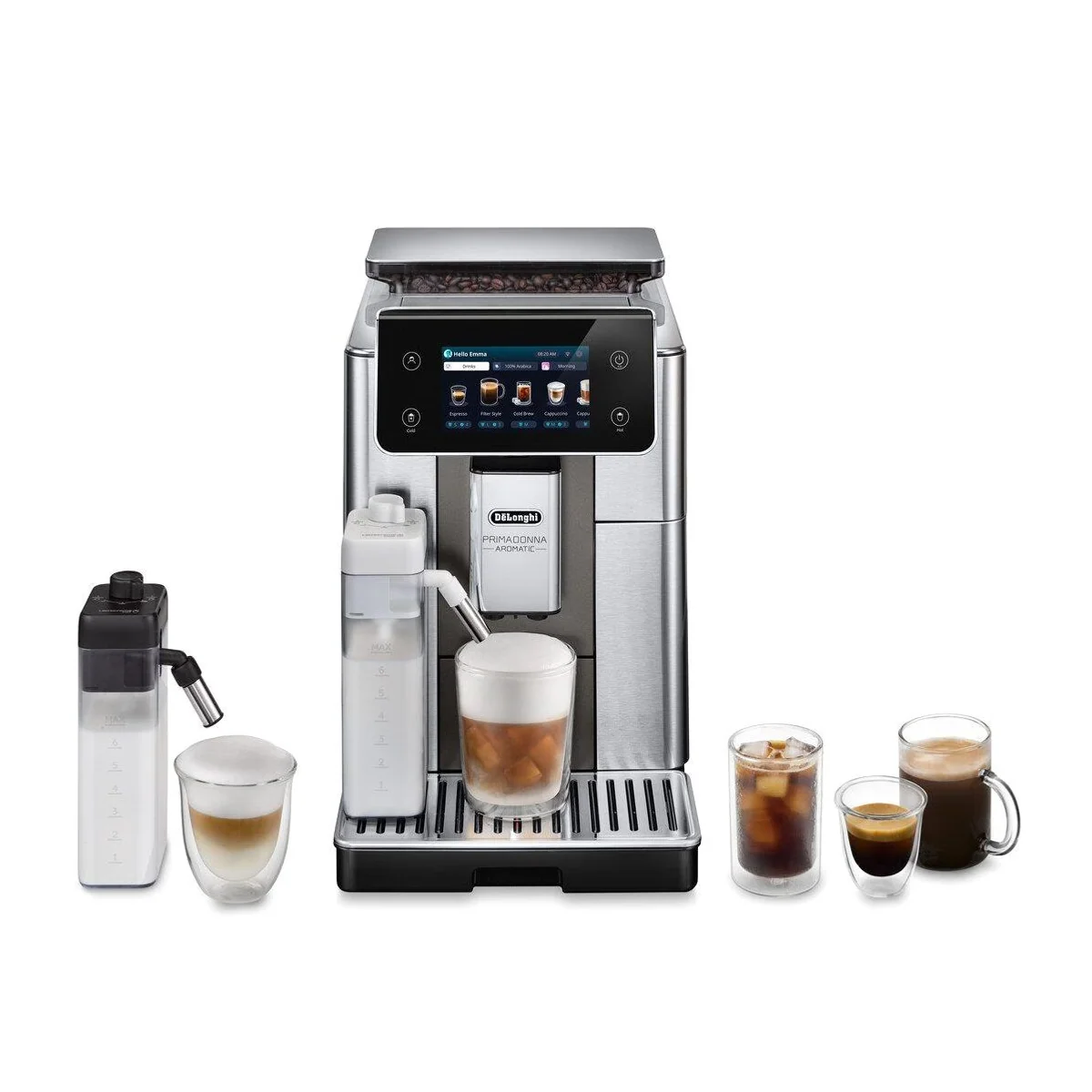 De'Longhi Primadonna Aromatic ECAM630.75.TM, 35 Kaffeerezepte, edles Design, Bean Adapt Technology 2
