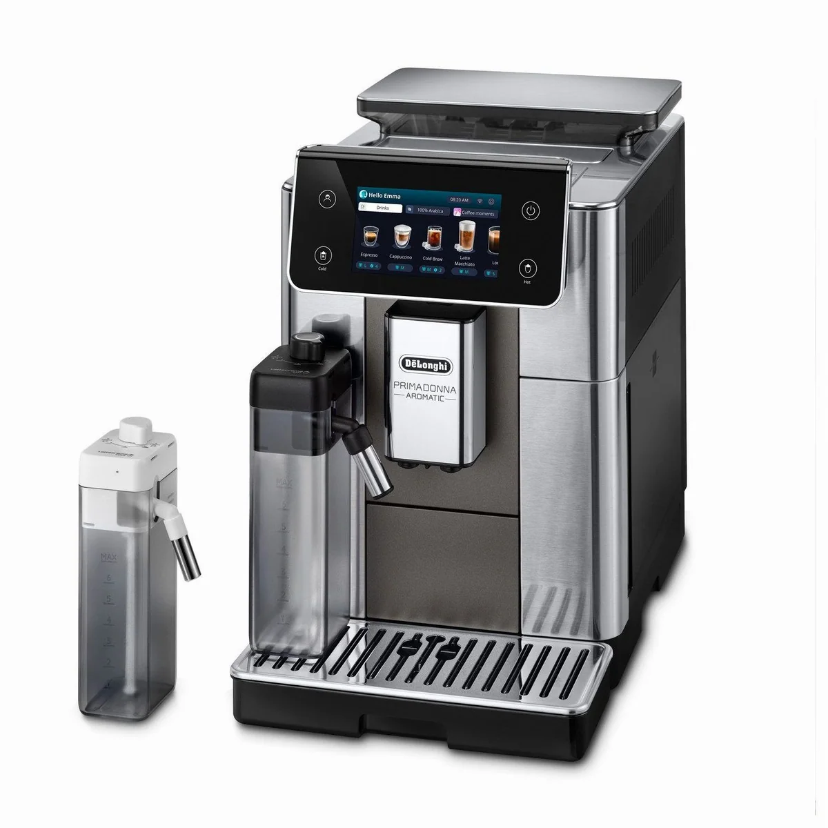 De'Longhi Primadonna Aromatic ECAM630.75.TM, 35 Kaffeerezepte, edles Design, Bean Adapt Technology 3