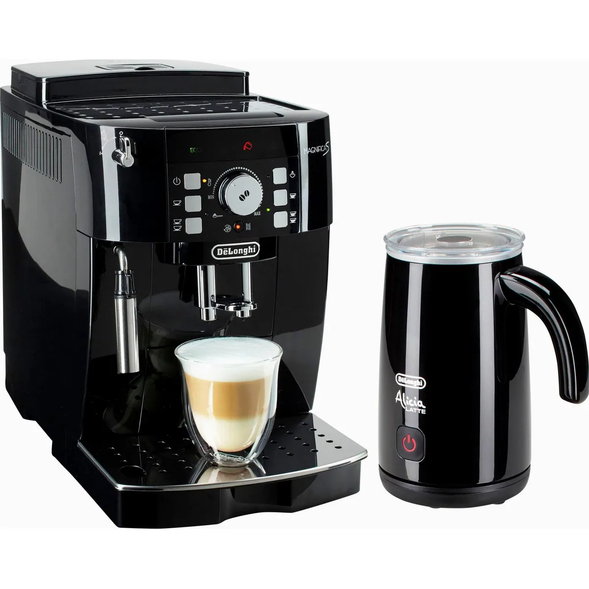 De'Longhi Kaffeevollautomat Magnifica S ECAM21.118.B, Barista-Milchaufschäumer, 15 Bar Pumpendruck