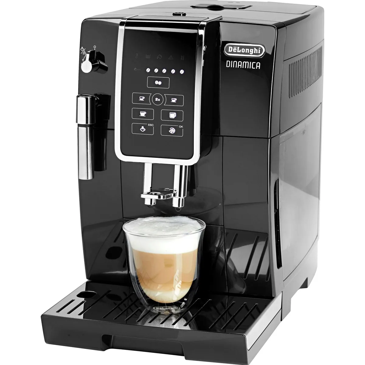 De'Longhi Dinamica ECAM358.15.B, Long Coffee Funktion, kompakt und leistungsstark