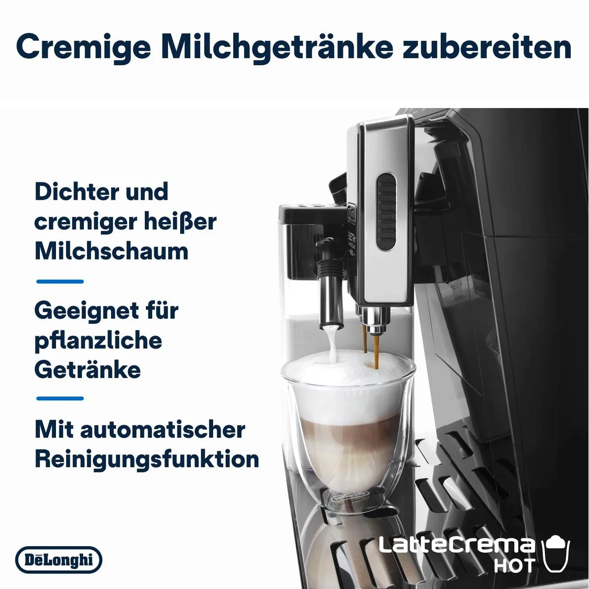 De'Longhi Eletta Evo ECAM46.860.B, vielseitige Kaffeezubereitung — Kaffeestärken, integriertes Mahlwerk, einfache Pflege 4