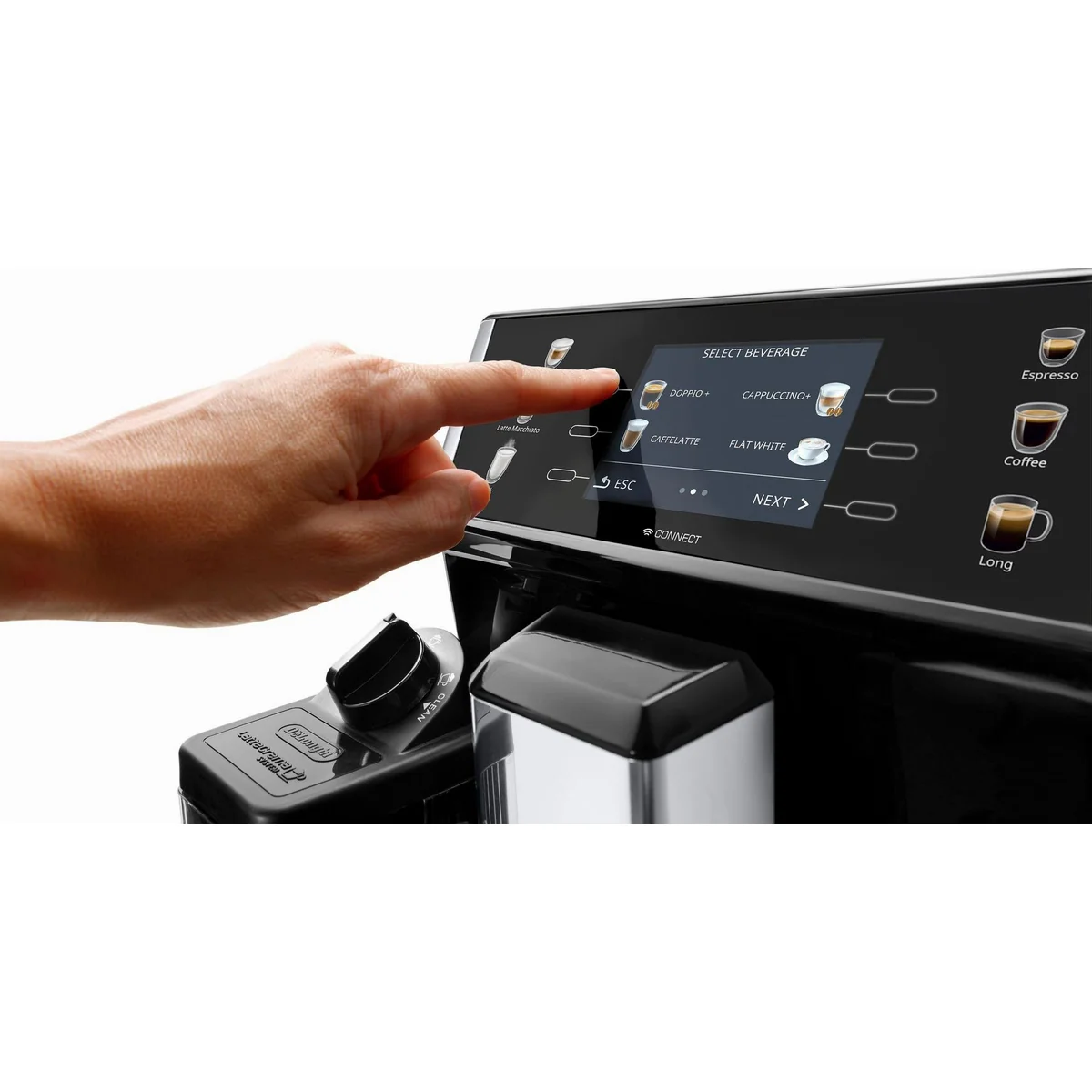 De'Longhi PrimaDonna Class ECAM550.65.SB, perfekter Milchschaum, 5 Kaffeestärken, 3,5'' Farbdisplay 3