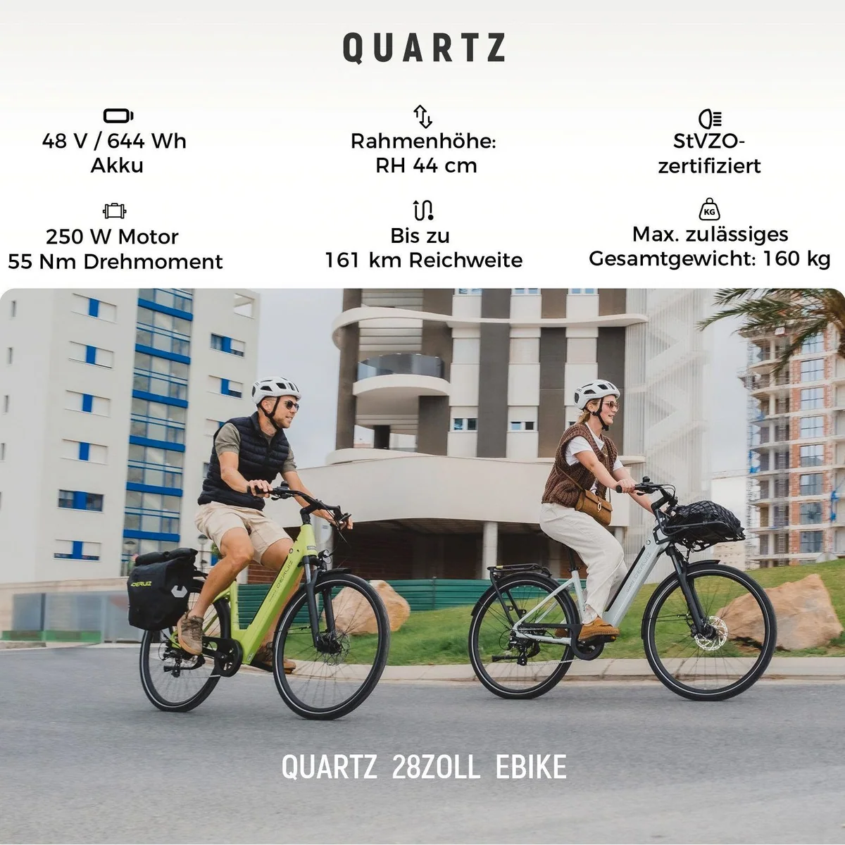DERUIZ E-Bike Cityrad 28 Zoll, 644 Wh Akku, Drehmomentsensor, Shimano 8-Gang-Schaltung 3
