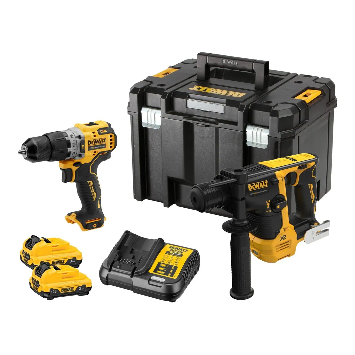 DeWalt Akku-Kombiset 12V, kompakt und leistungsstark — 2x3 Ah Li-Ion, 2 Funktionen