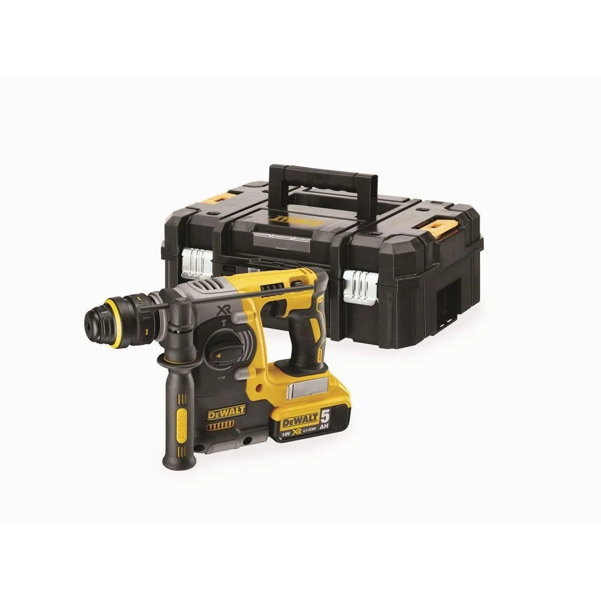 DeWalt Akku-Kombihammer DCH274P2T-QW, leistungsstark und flexibel — 18 V, 2,1 Joule Schlagenergie, bürstenloser Motor