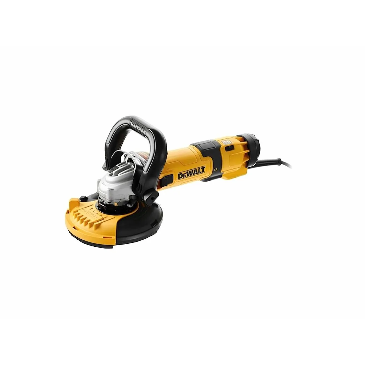 DeWalt DWE4257KT Winkelschleifer, 1500 W, 125 mm, inkl. Staubhaube & Diamant-Topfscheibe 3