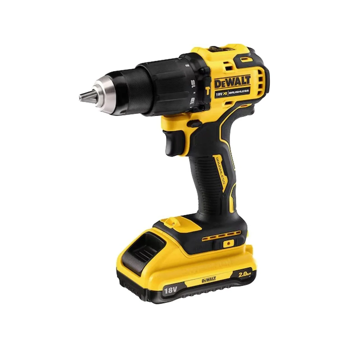 DeWalt Akku-Schlagbohrschrauber 18 V, 2 Ah, 1650 U/min, Set mit 2 Akkus und T STAK Box