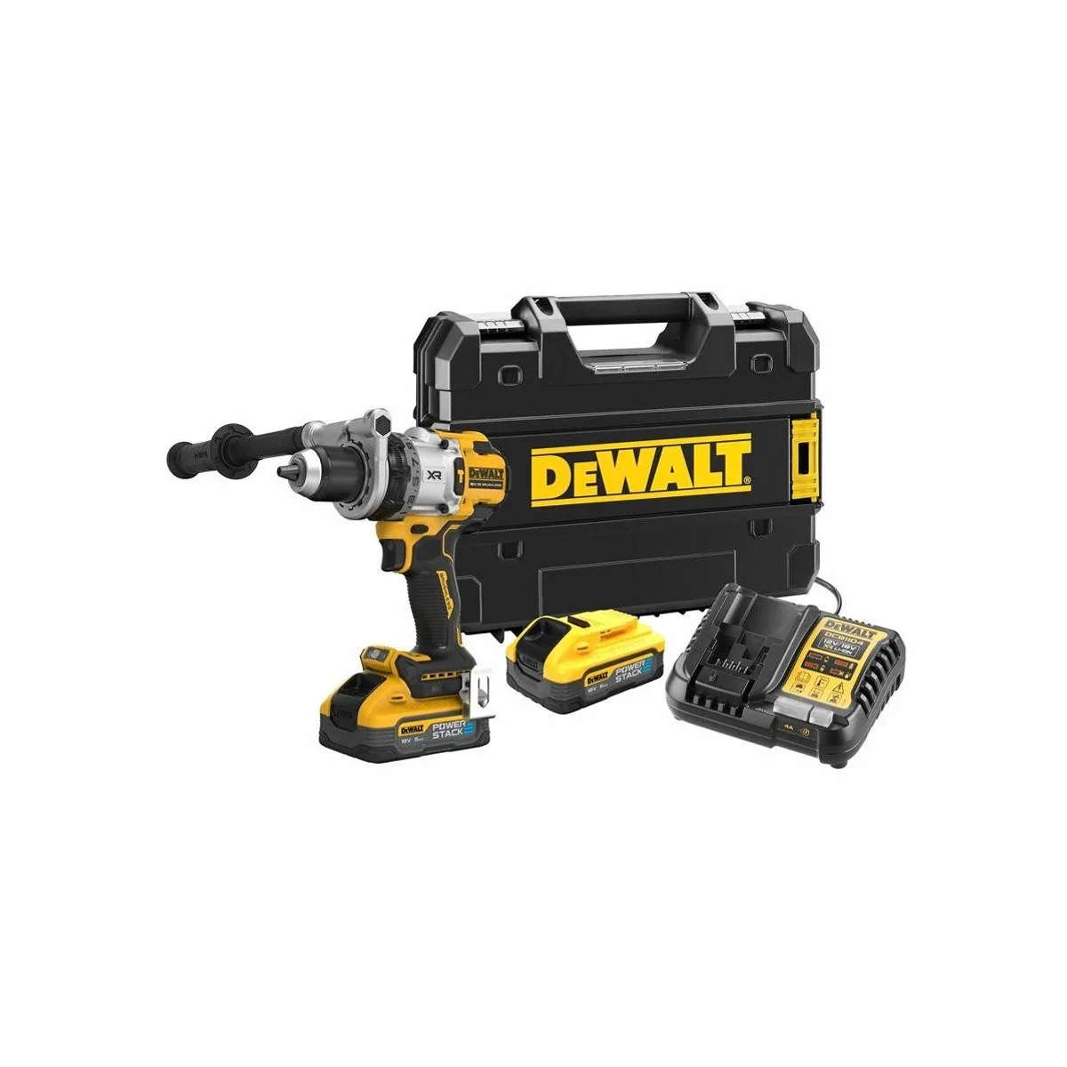 DeWalt Akku-Schlagbohrschrauber 18V / 5 Ah, hohe Leistung und lange Laufzeit, inkl. 2 Akkus und T STAK-Box 3
