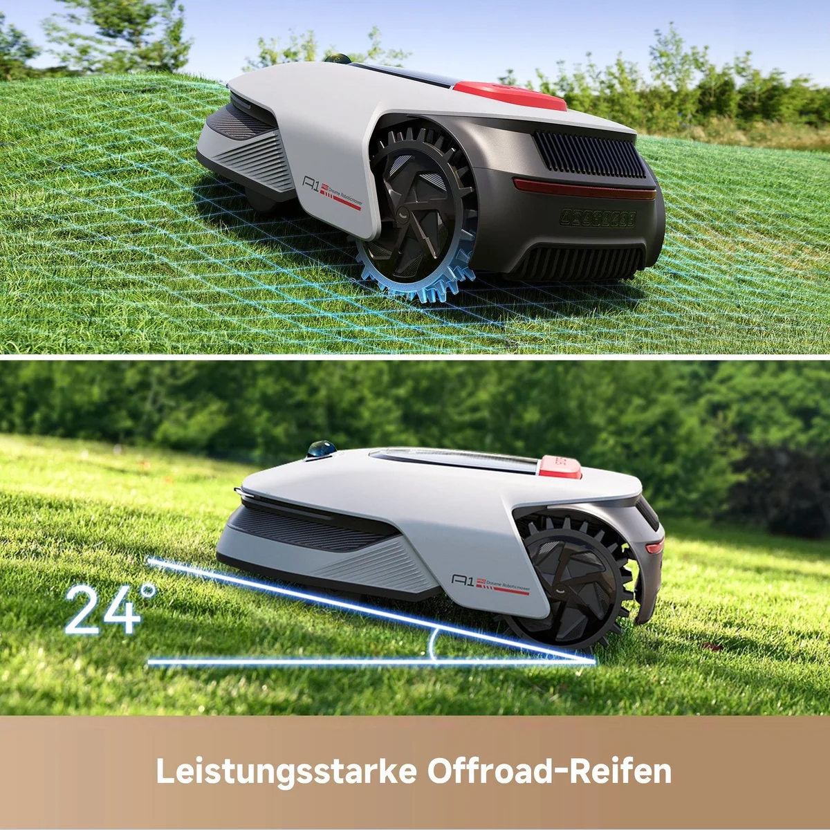 Dreame Mower A1 Pro, präzise Navigation, duales Kartenmanagement, U-förmige Mähstrategie 5