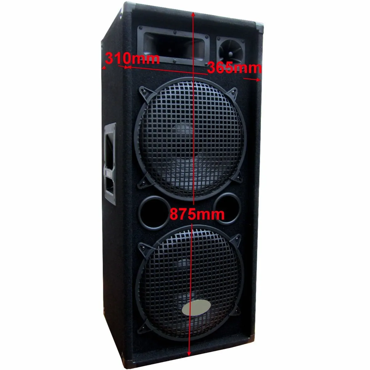 DSX PA Party DJ Disco Set, 3-Wege Lautsprecher mit 1200 Watt Leistung — ideal für Partys und Events 4