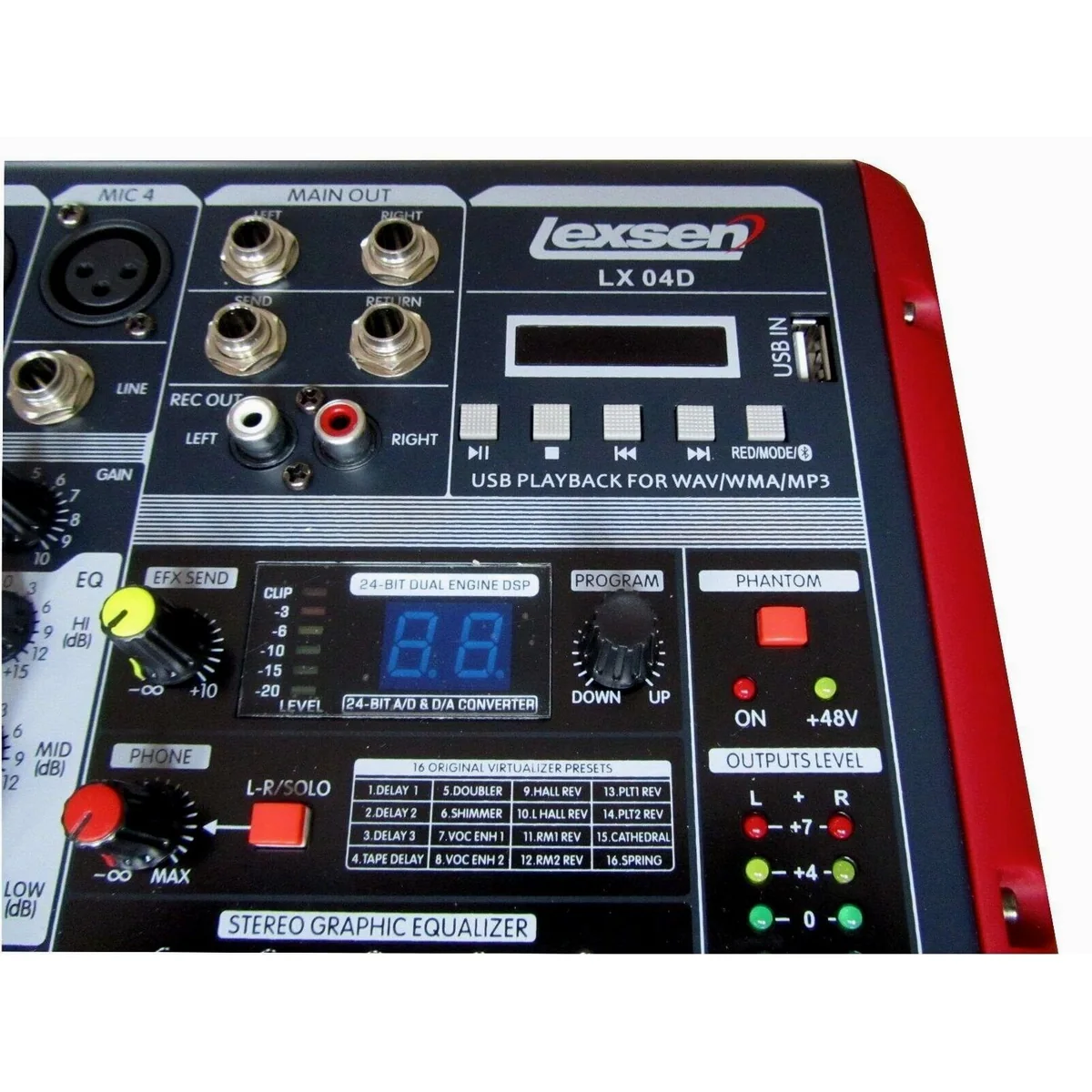 DSX Powermixer PA-Anlage, 2-Wege System mit 25 cm Lautsprechern — 1200 W Musikleistung, USB Player, Stativ 3