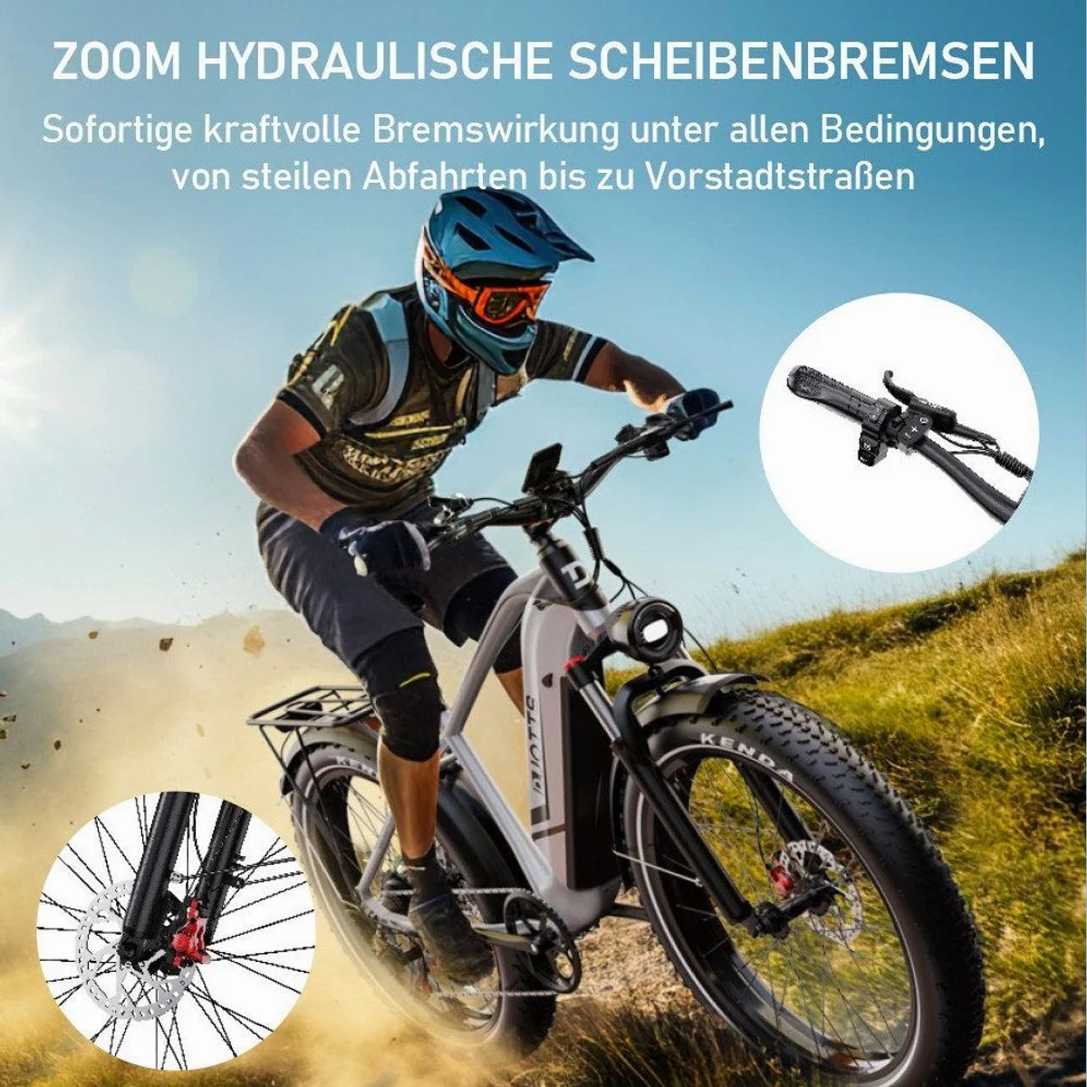 DUOTTS E-Bike Cityrad F26lite Pedelec, 100 km Reichweite, 250 W Motor, Shimano 7-Gang 5