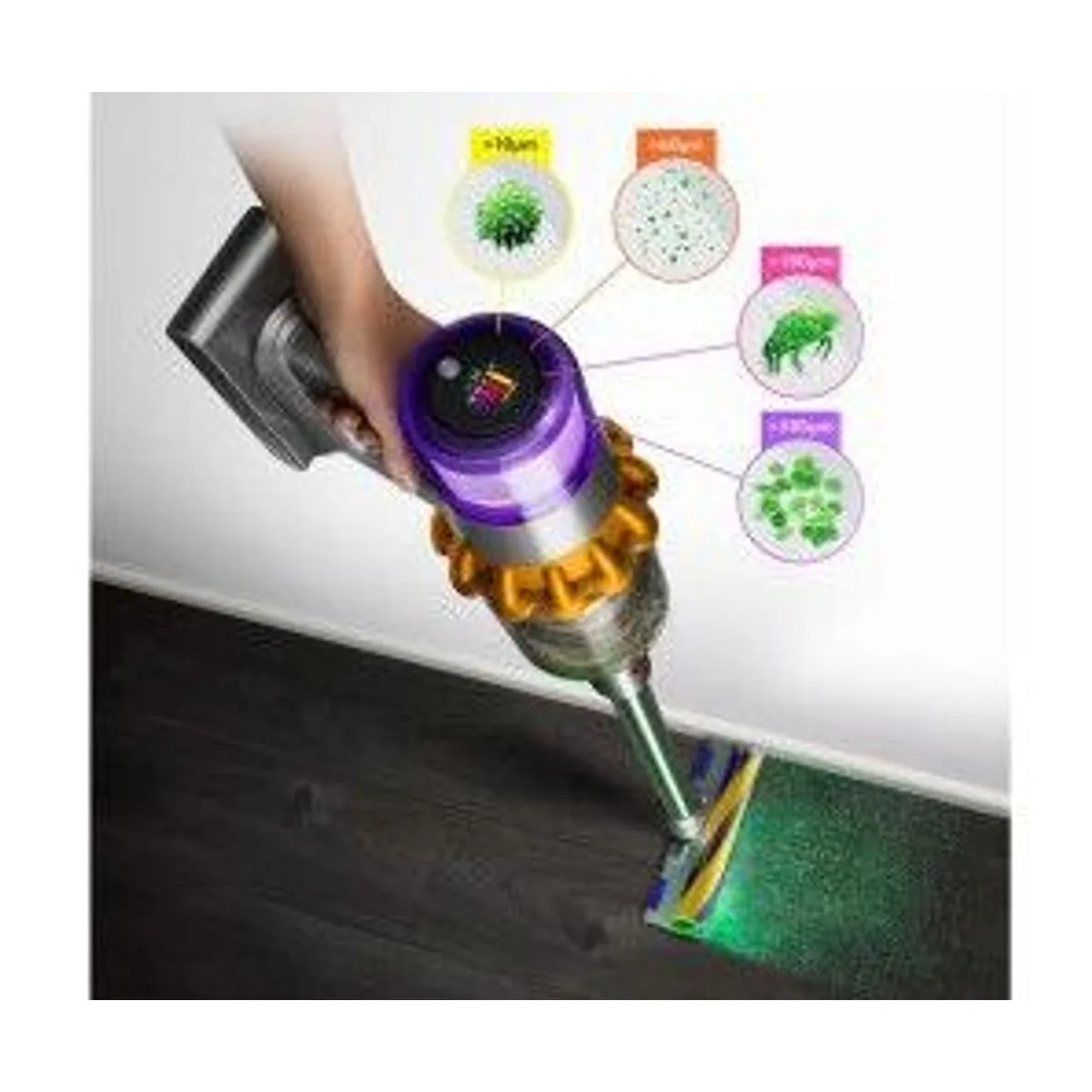 Dyson V15 Detect Fluffy, intelligente Staubdetektion, leistungsstarker Akku, hygienische Entleerung 4