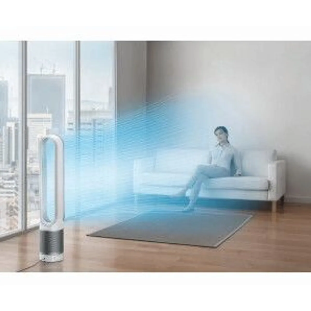 Dyson Pure Cool Link Tower TP02, Luftreiniger, integrierter Ventilator, intelligenter Luftqualitätsmonitor