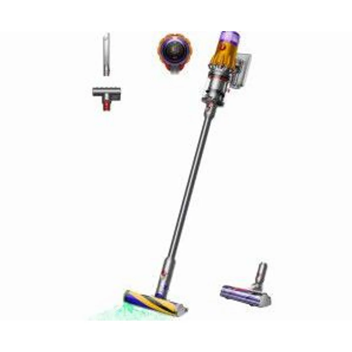 Dyson V12 Detect Slim Absolute, leistungsstarker Akku-Staubsauger, intelligente Sensoren, hygienische Entleerung