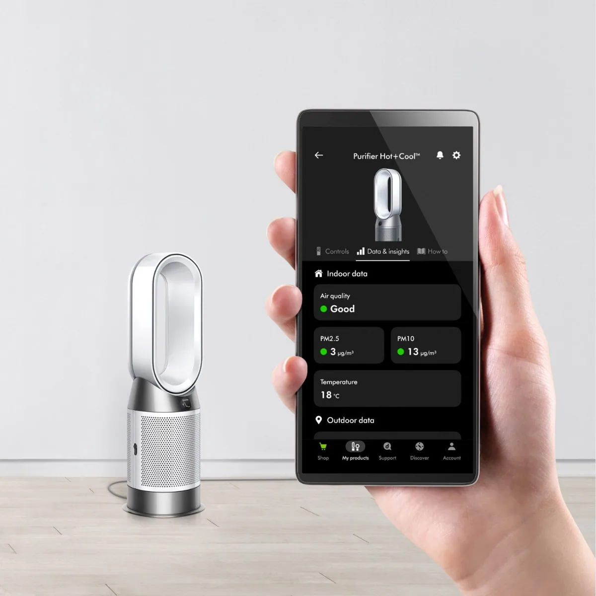 DYSON Purifier Hot+Cool HP1, Luftreiniger, Heizlüfter & Ventilator — 3-in-1 Funktion, Echtzeitanalyse, App-Steuerung 5