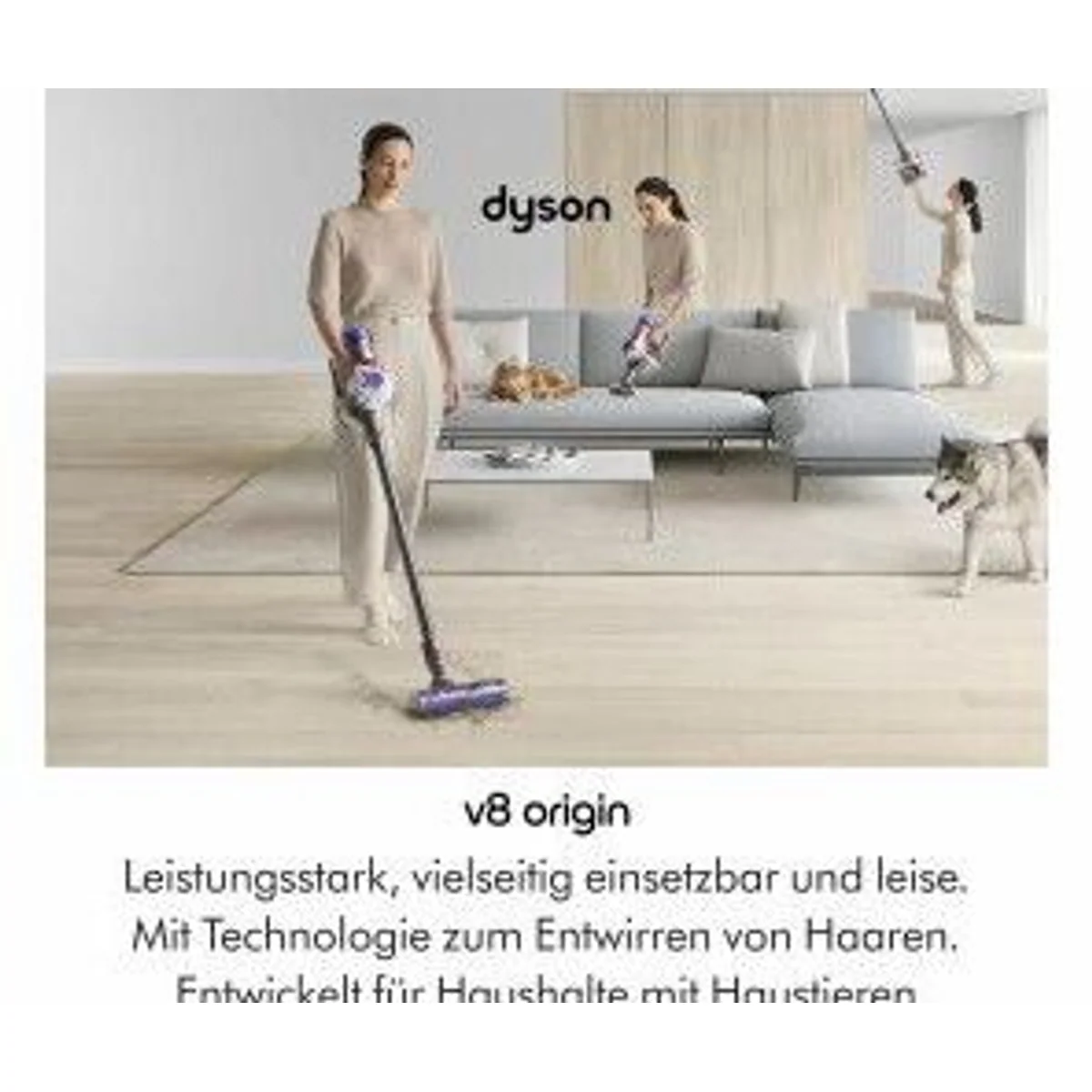 Dyson V8 Origin, kabelloser Staubsauger, leistungsstarker Motor, hygienische Entleerung 3