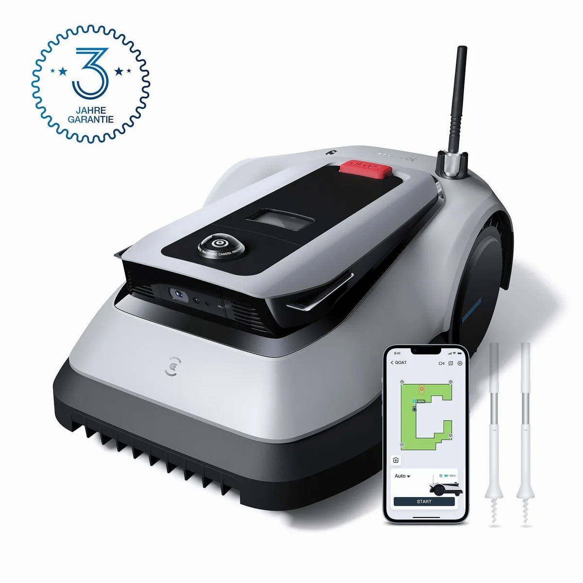 ECOVACS GOAT G1-800 Rasenmähroboter, intelligente 3D-Hindernisvermeidung, bis 800 m²