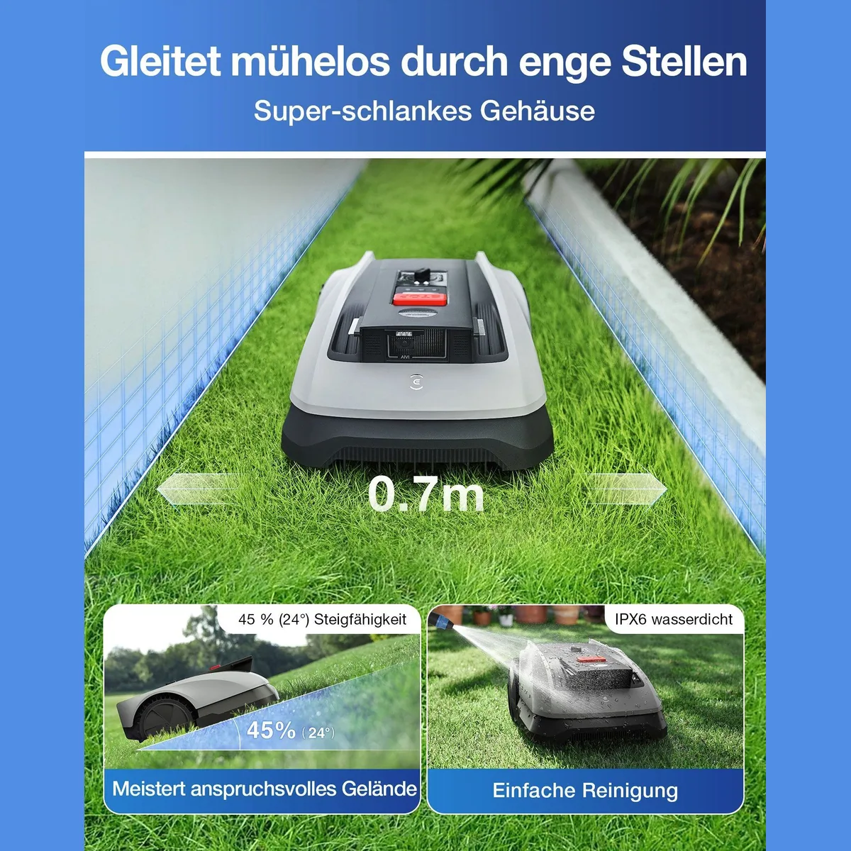 ECOVACS GOAT O600 RTK, präzise RTK-Navigation, 600 m² Rasenfläche 5