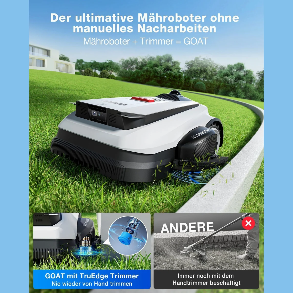 ECOVACS GOAT A1600 Rasenmähroboter, LiDAR Navigation, leistungsstark & effizient 2