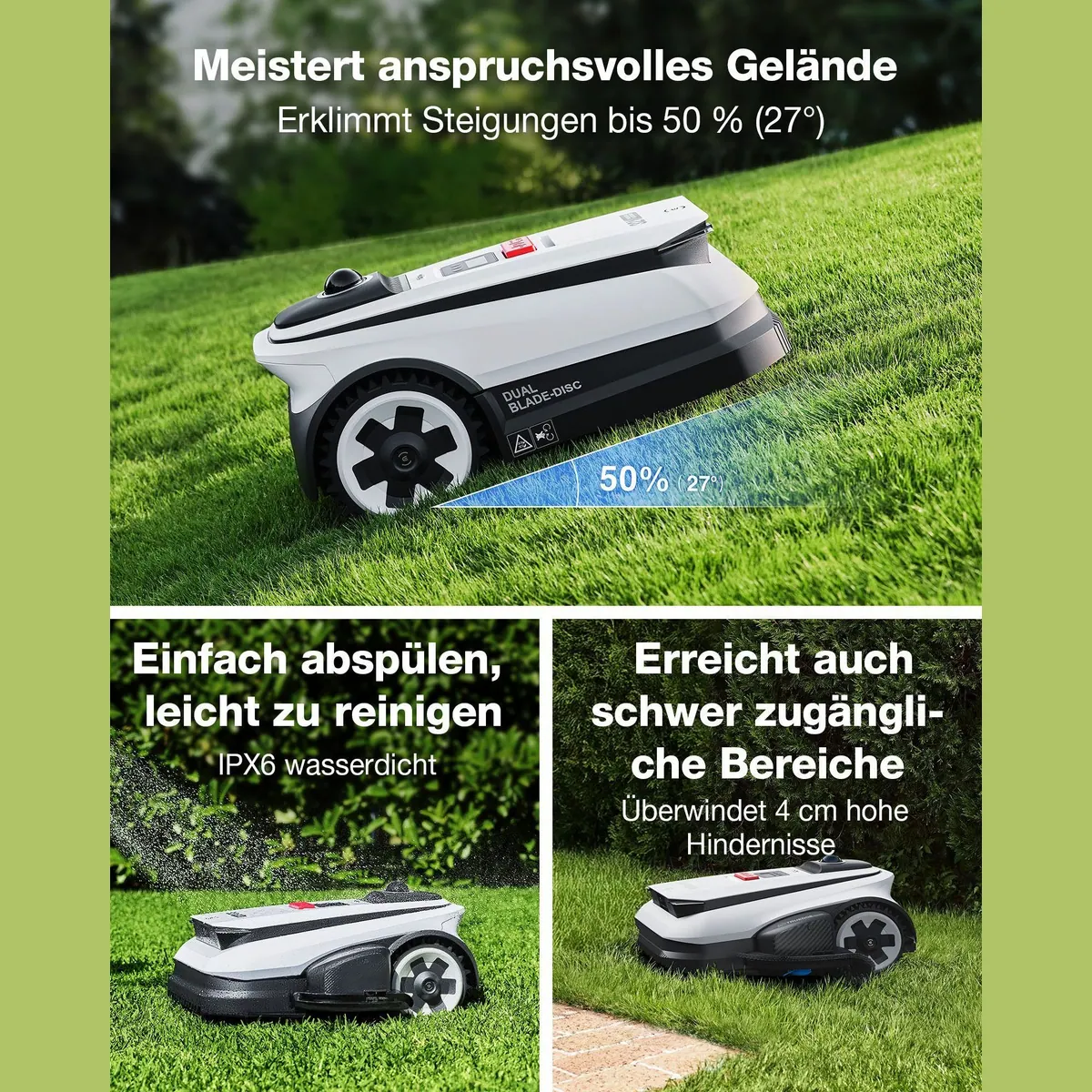 ECOVACS GOAT A1600 Rasenmähroboter, LiDAR Navigation, leistungsstark & effizient 5