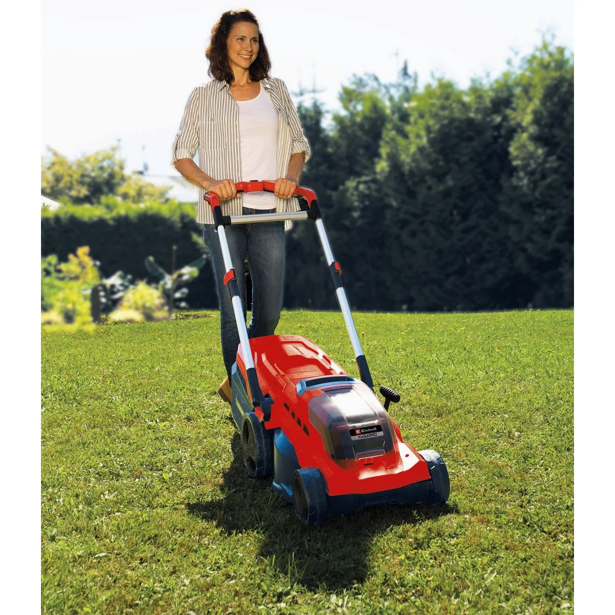 Einhell RASARRO 36/38 Akku-Rasenmäher, kraftvoll und kabellos, 2x4 Ah Akkus 3