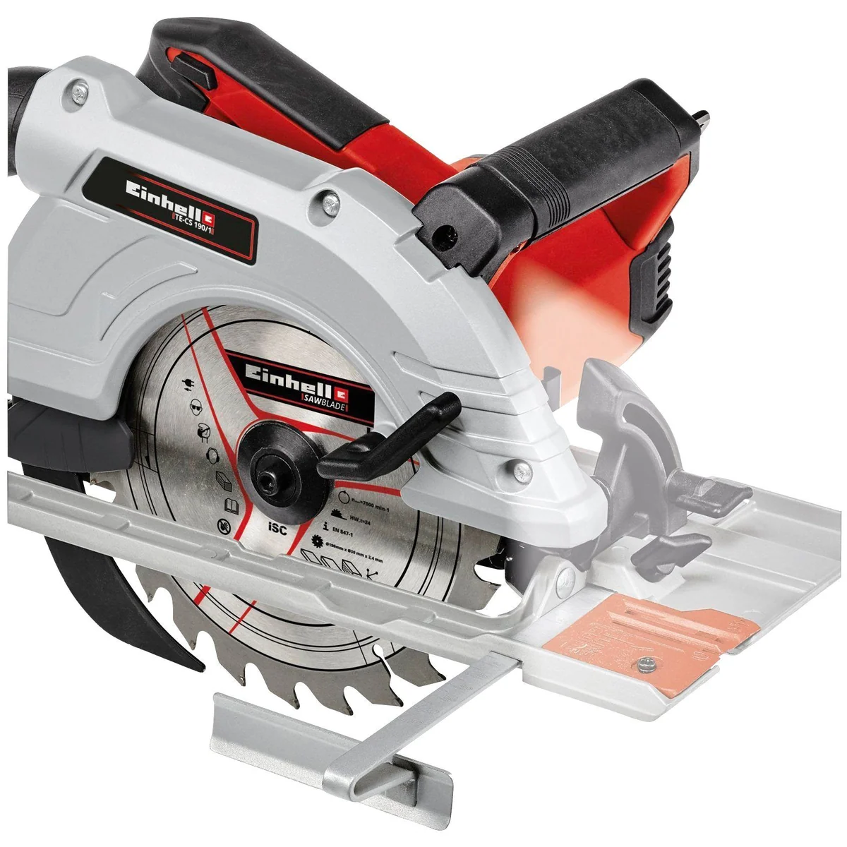 Einhell Handkreissäge TE-CS 190/1, werkzeuglose Einstellung, LED-Beleuchtung, Aluminium-Sägetisch 3
