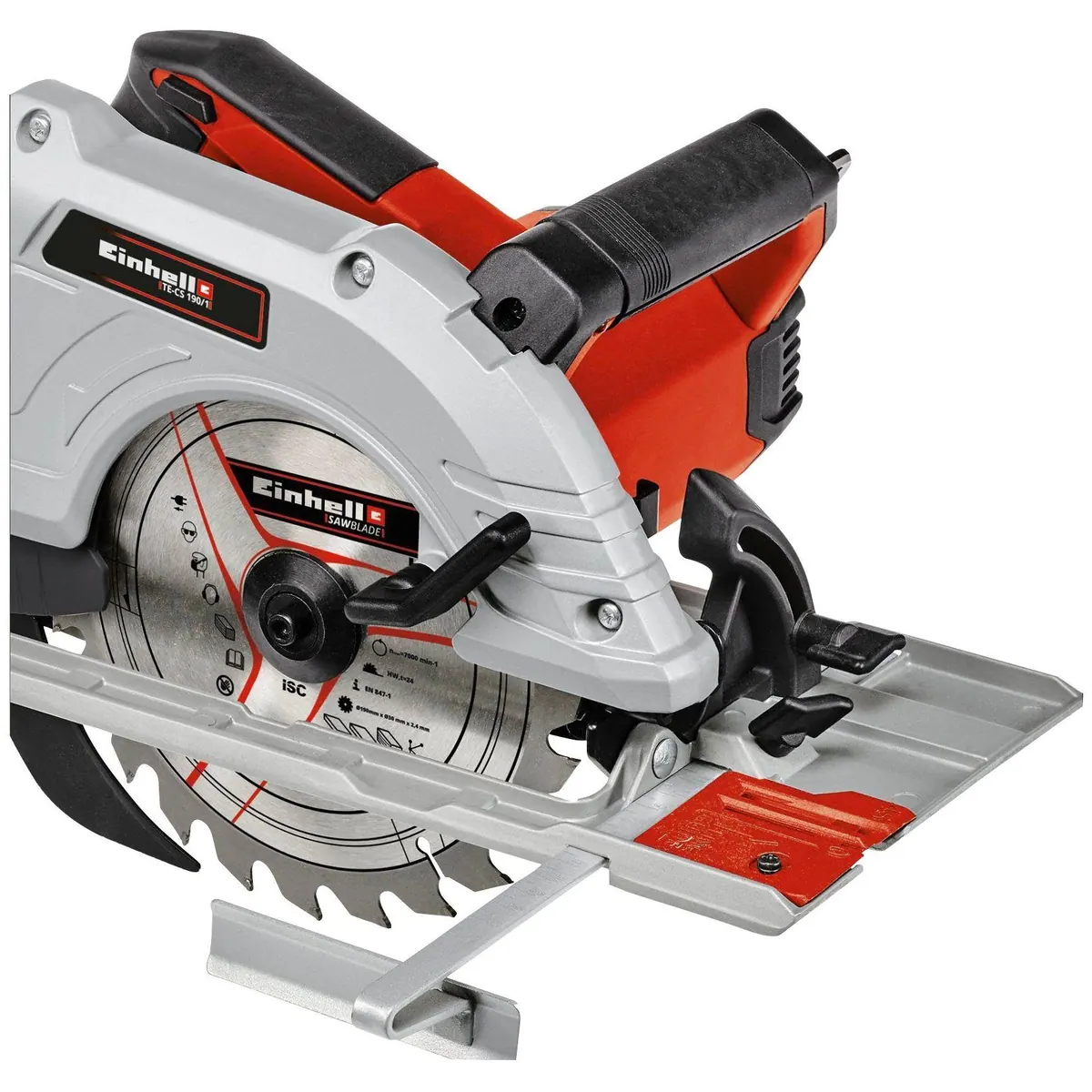Einhell Handkreissäge TE-CS 190/1, werkzeuglose Einstellung, LED-Beleuchtung, Aluminium-Sägetisch 5