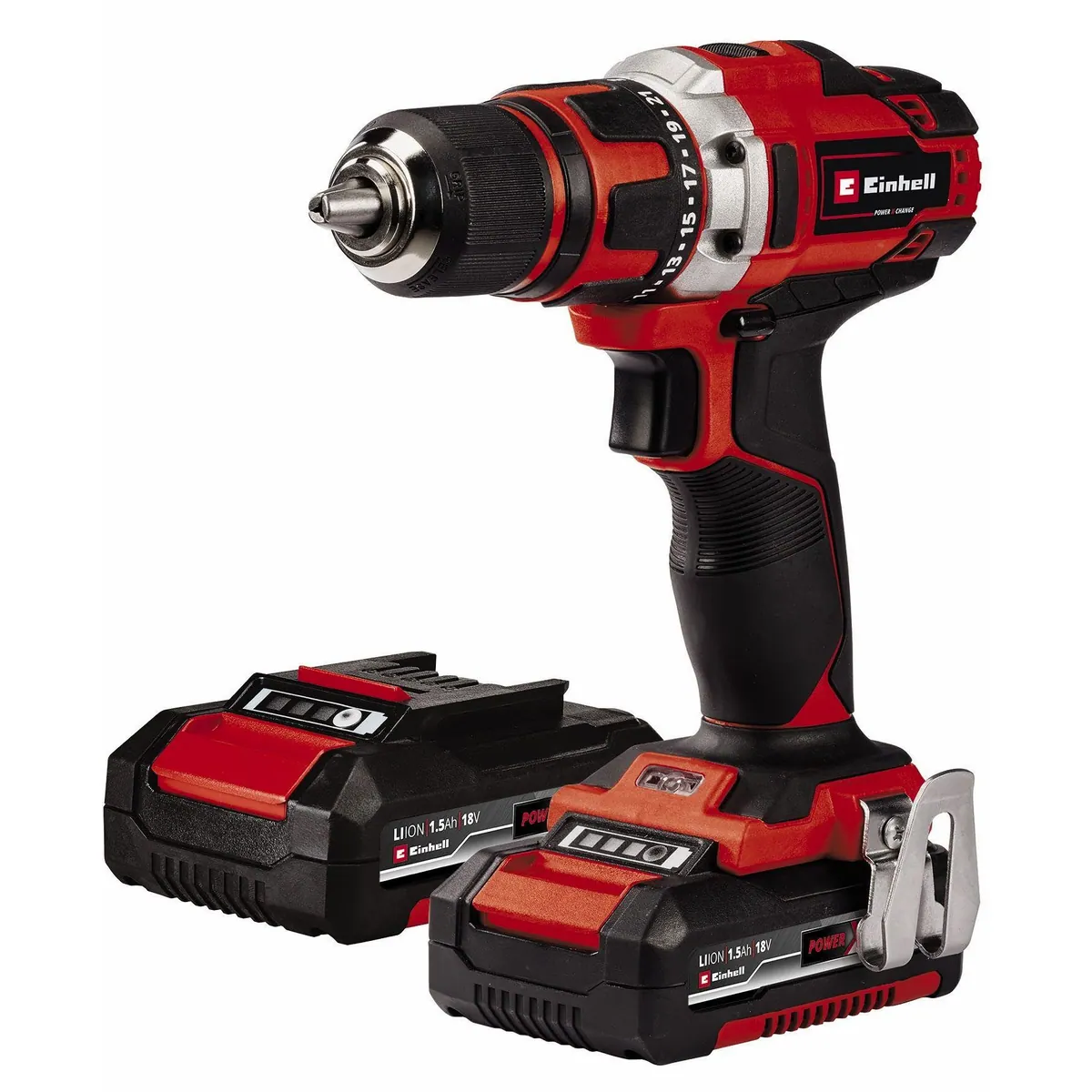 Einhell TE-CD 18/40-1 Li Akku-Bohrschrauber, 2-Gang-Getriebe, 2x 1,5 Ah Akkus