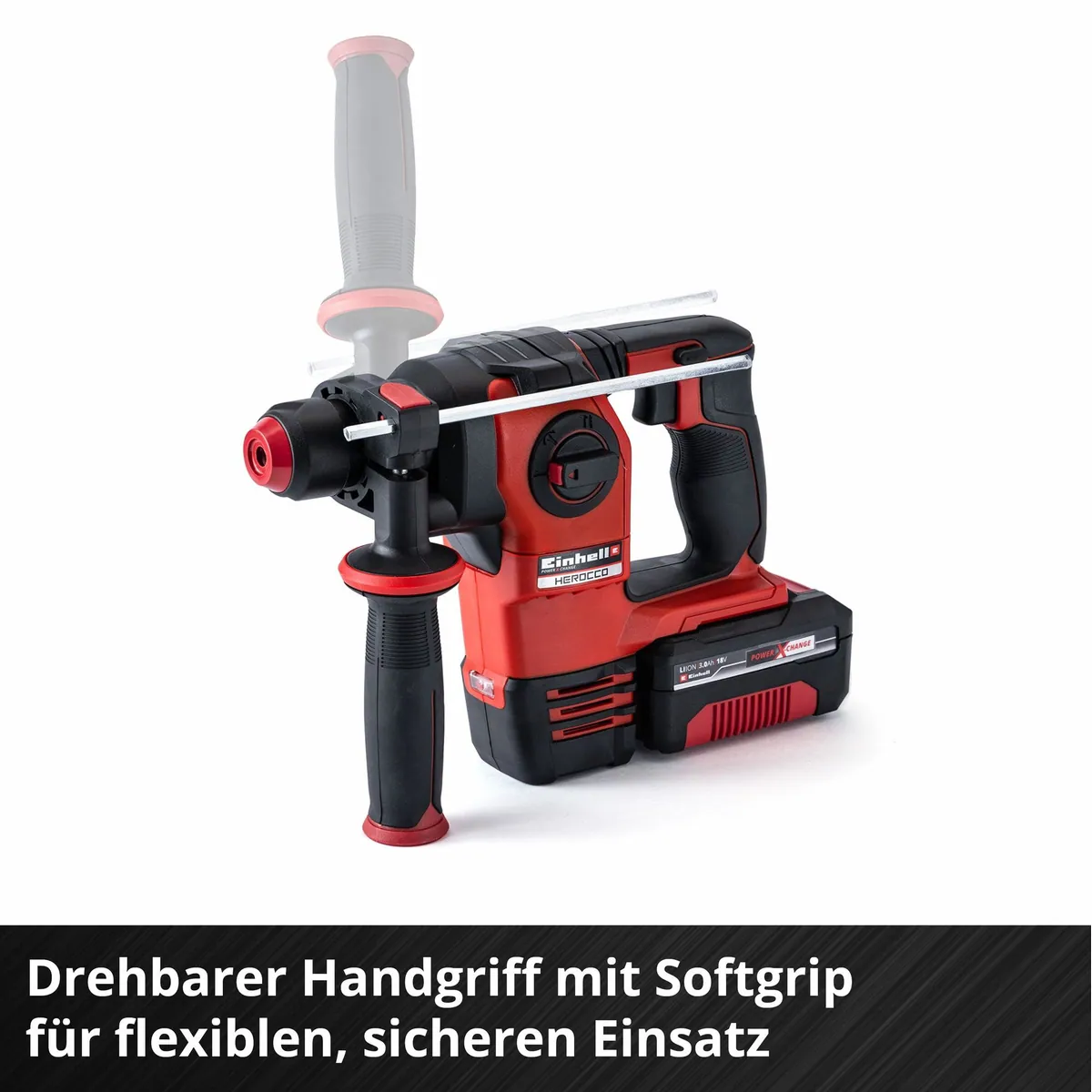 Einhell Akku-Bohrhammer HEROCCO Kit, 18V/3Ah mit Zubehör — ideal für Beton, Stein & Metall 5