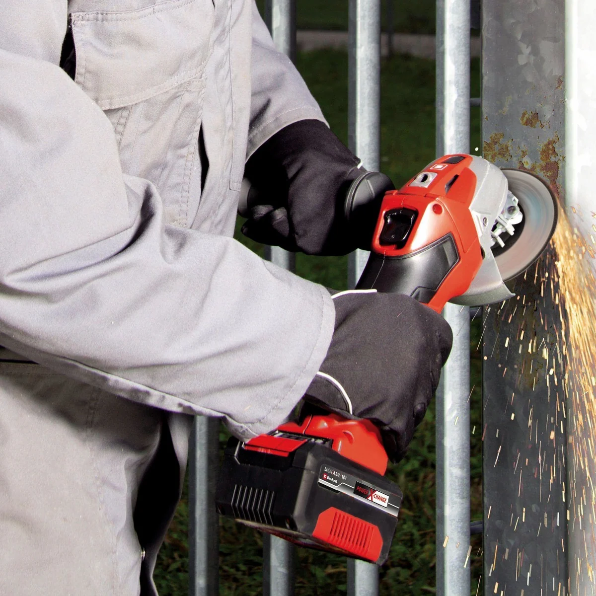 Einhell TE-AG 18/115 Li Akku-Winkelschleifer, 115 mm Ø, 28 mm Schnitttiefe, inkl. 4 Ah Akku und Ladegerät 2