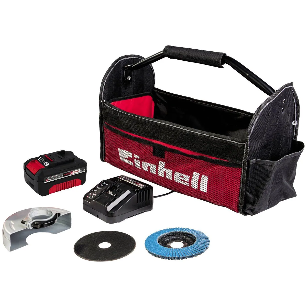 Einhell TE-AG 18/115 Li Akku-Winkelschleifer, 115 mm Ø, 28 mm Schnitttiefe, inkl. 4 Ah Akku und Ladegerät 4