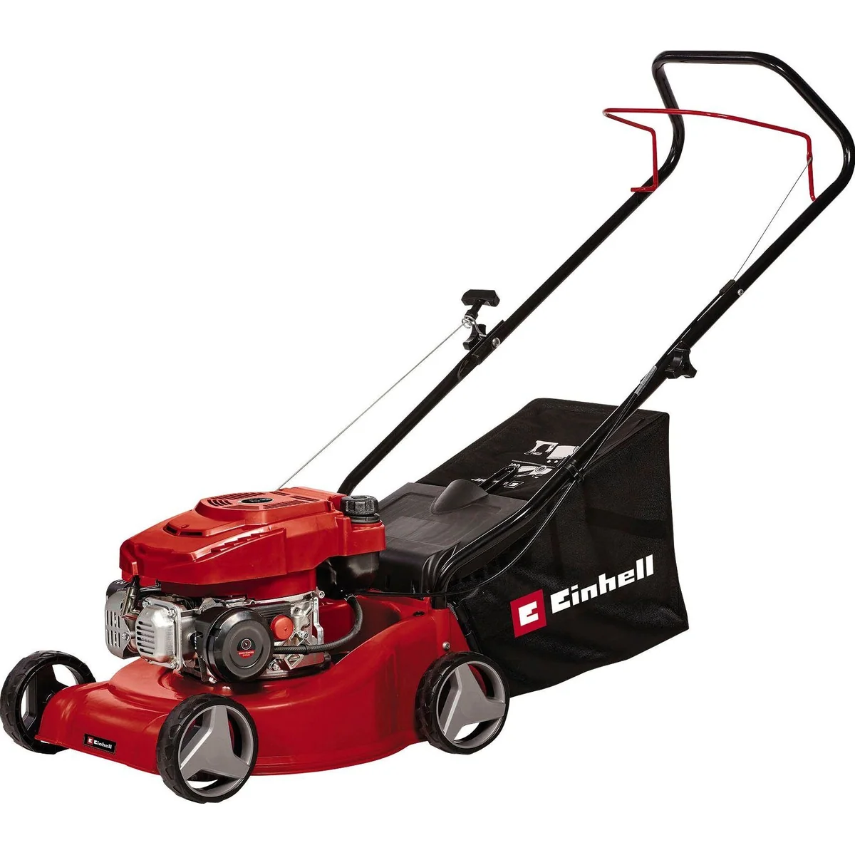 Einhell GC-PM 40/2 Benzinrasenmäher, 40 cm Schnittbreite, klappbarer Führungsholm