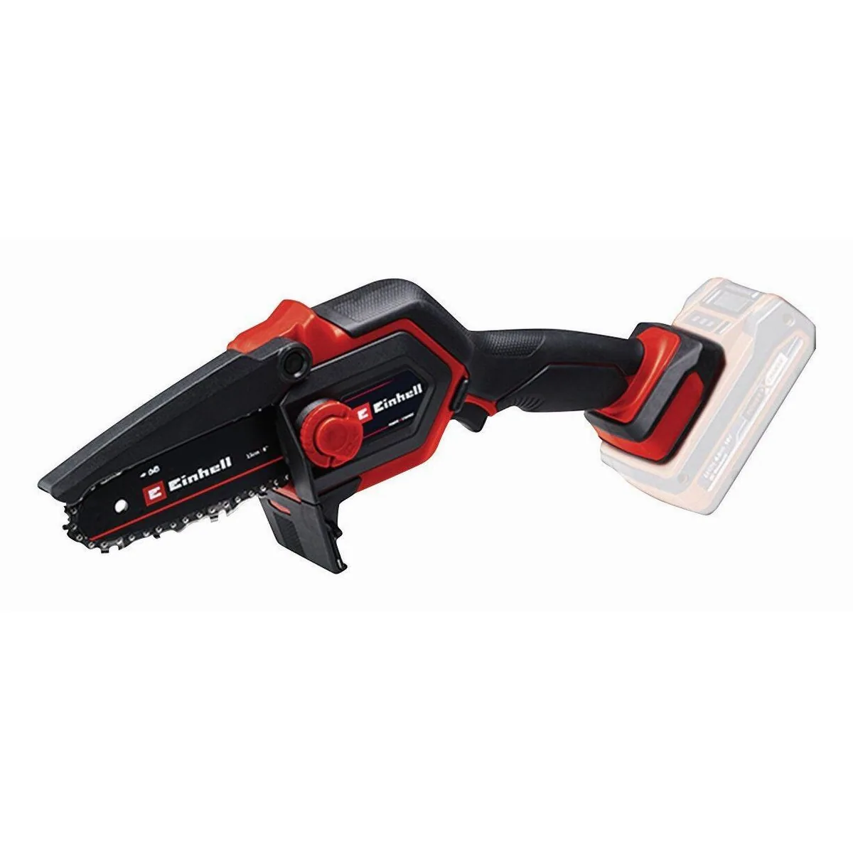 Einhell GE-PS 18/15 Li BL-Solo, Akku-Kettensäge mit bürstenlosem Motor — 15,8 cm Schwertlänge, geringere Vibrationen, werkzeugloser Kettenwechsel