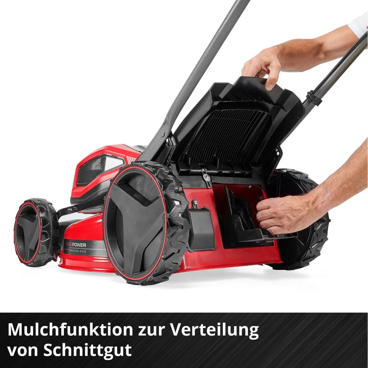 Einhell GP-CM 36/47 S Li BL, 47 cm Schnittbreite, 4x 4,0 Ah Akku, 2 Twincharger 5