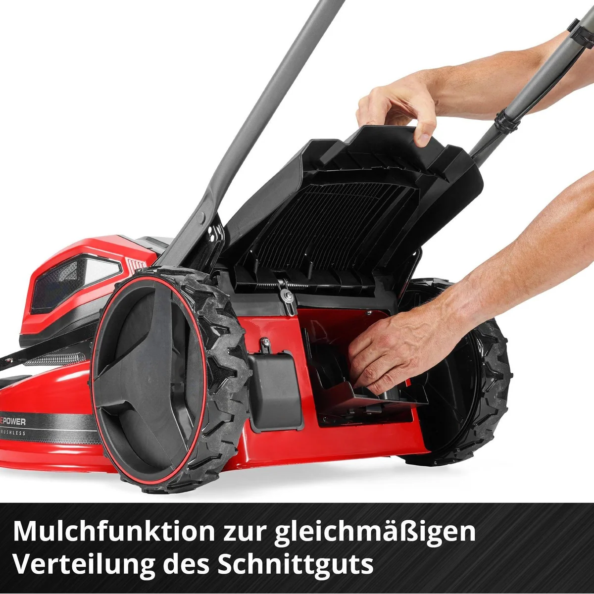 Einhell GP-CM 36/52 S Li BL Akku-Rasenmäher, 52 cm Schnittbreite, 4x5,2 Ah Akkus & 2 Twincharger 5