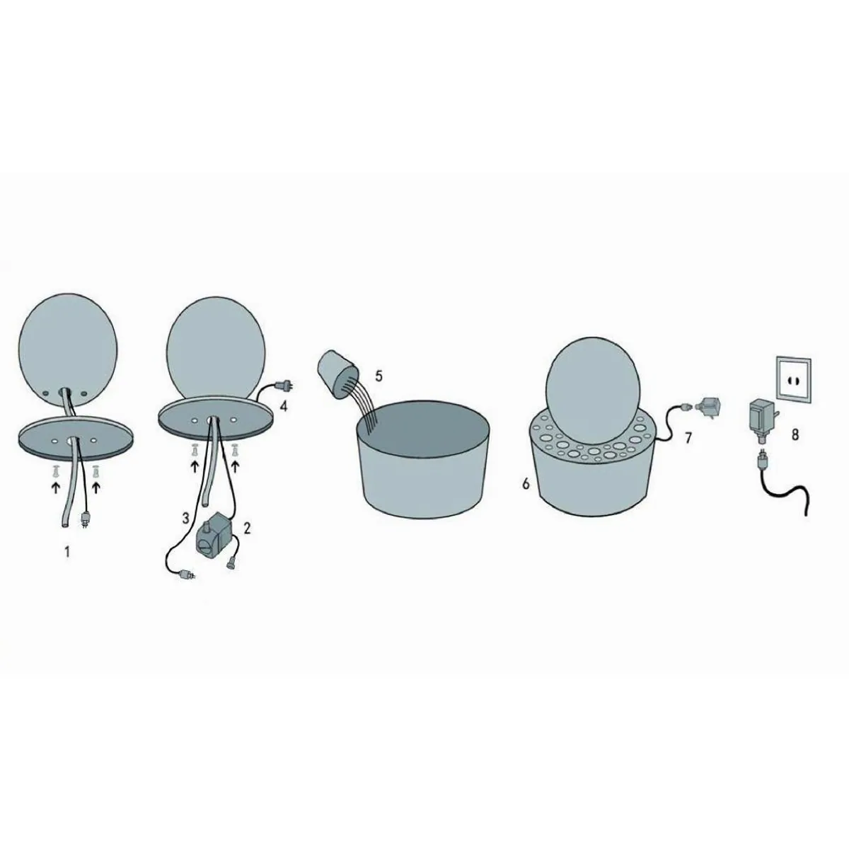 ELLUG Gartenbrunnen, Edelstahl-Kugel, LED-Beleuchtung, Outdoor geeignet 4