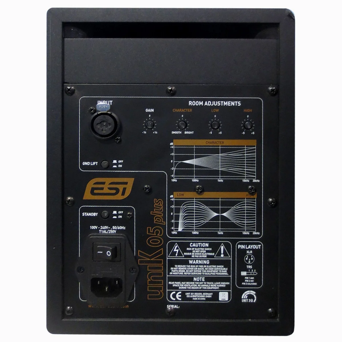 ESI uniK 05+ Aktiver Studiomonitor, präzise Mittenwiedergabe, verstellbare Standfüße 2