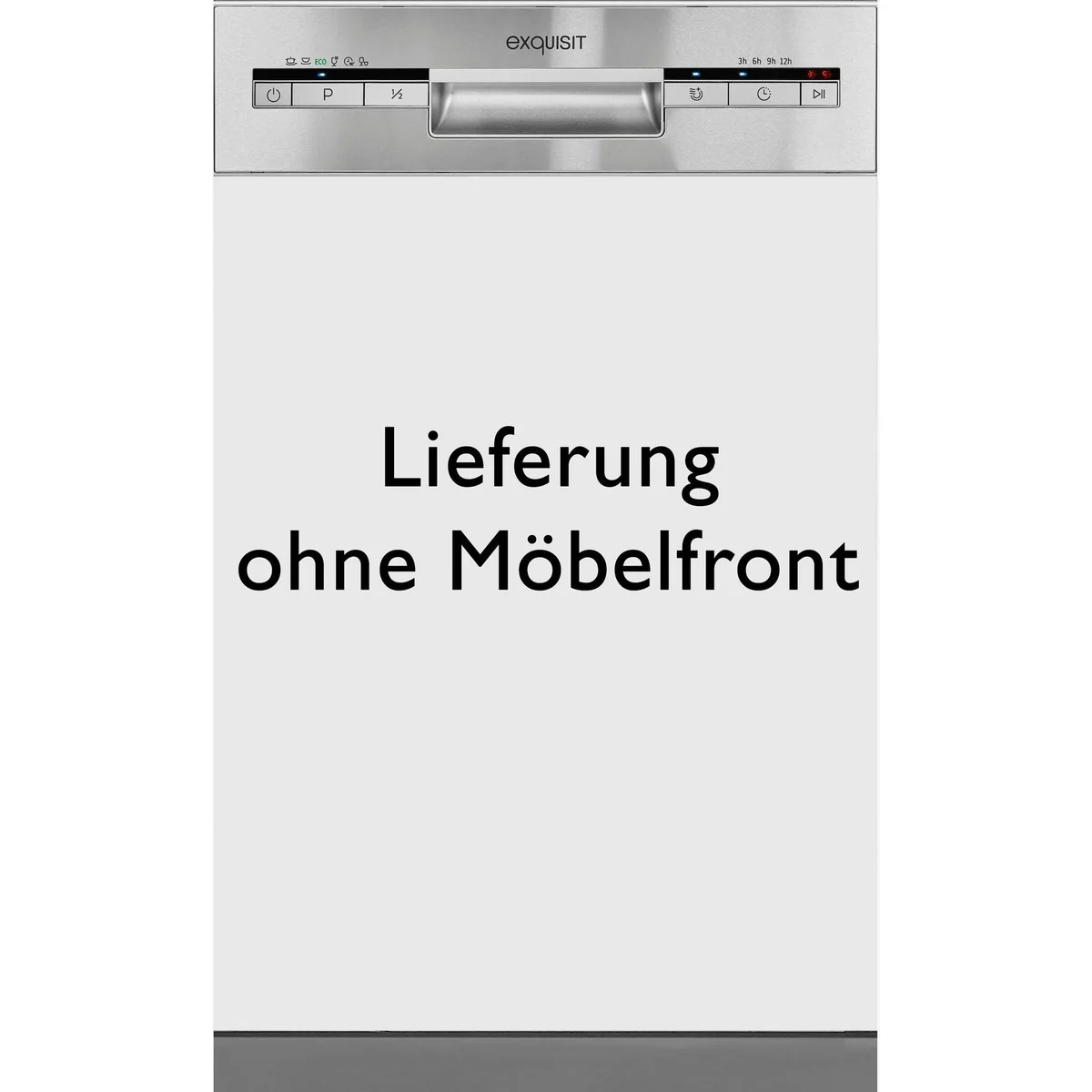 exquisit EGSP1009-EB-030E Geschirrspüler, 9 Maßgedecke, kompakt für kleine Nischen