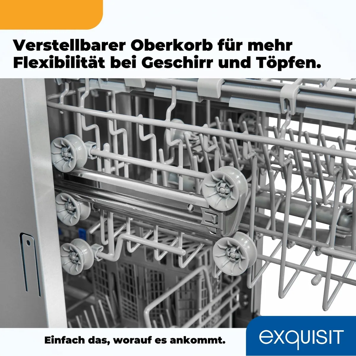 exquisit EGSP2109-EB-030E Geschirrspüler, 9 Maßgedecke, kompakt und teilintegrierbar 4