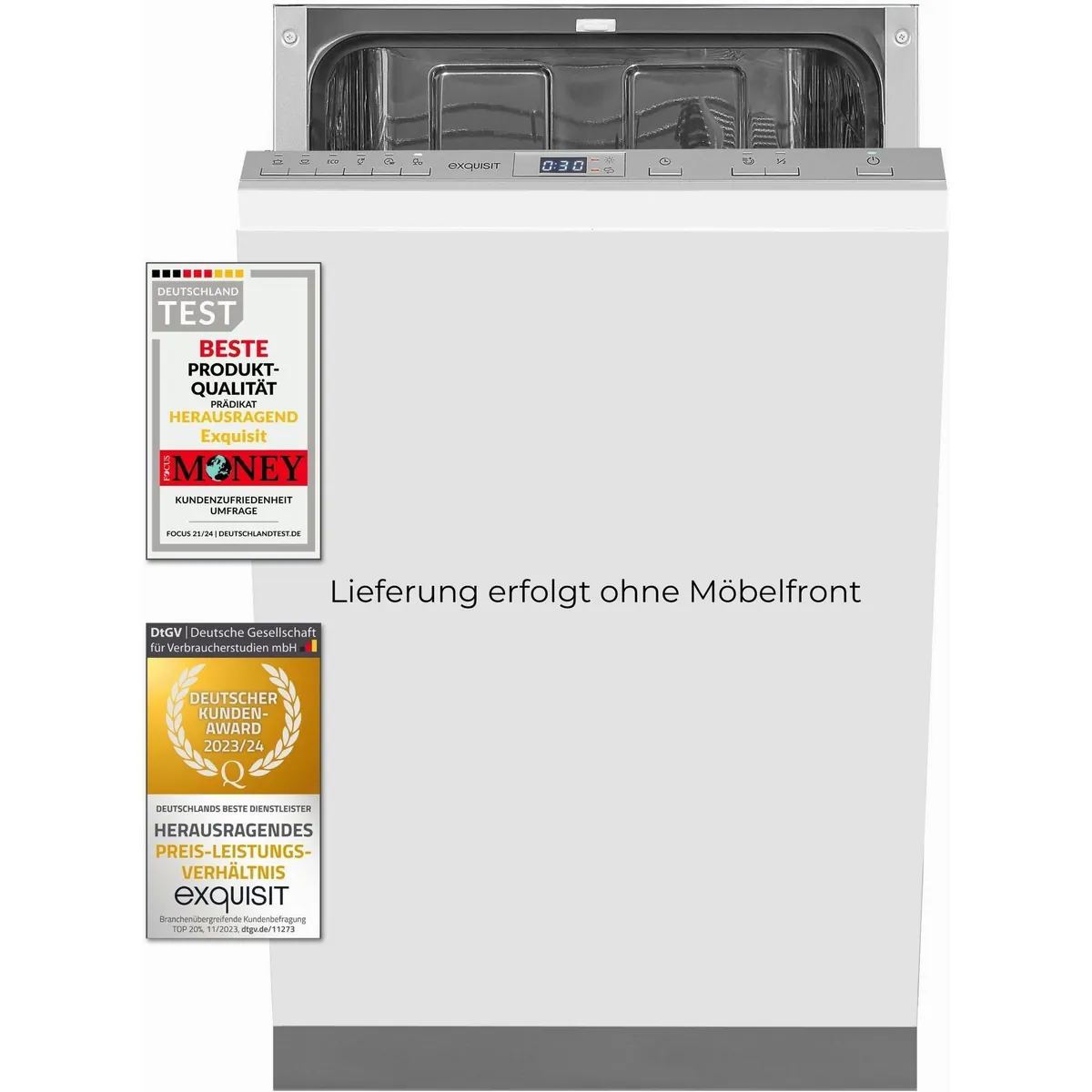 exquisit EGSP2109-E-030E Geschirrspüler, kompakt, 9 Maßgedecke, Wasserschutzsystem 2